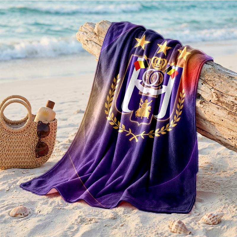 Anderlecht FC Druck Mikrofaser Strandtuch Schnelltrocknend Saugfähig Großes Handtuch für Strand Schwimmen Reisen