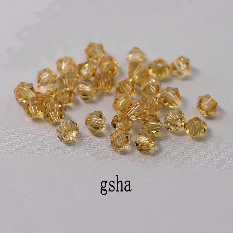 4mm Crystal Bicone Beads 100PCS Faceted Glass Beads Rainbow Loose Craft Beads for Bracelet Necklace Earring Keychain Making DIY