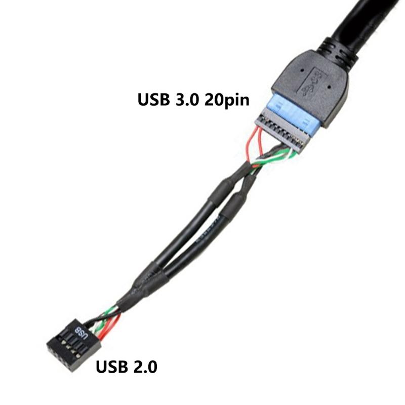 Durability USB3.0 Header to USB2.0,20Pin USB to 9Pin USB Connection Cable for Enhances Device Compatibility 1pc/2pcs