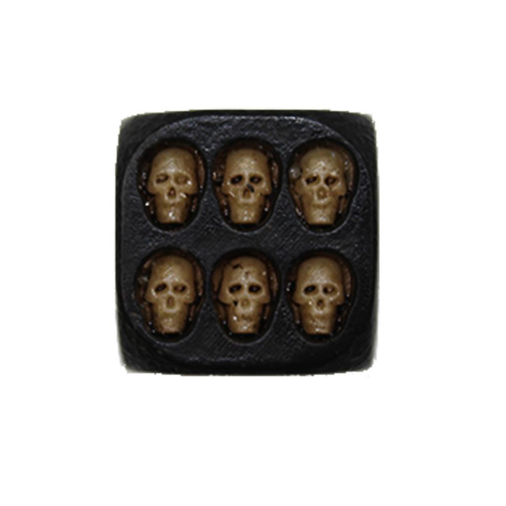 5pcs/set Halloween Skull Dice Decorative Black Skull Dice  of Halloween Party Death Table Game Toy Death Set of 5 18mm