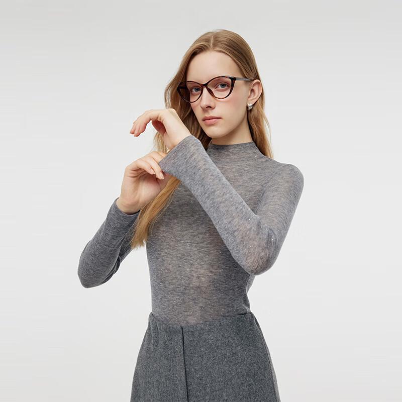 GOELIA Women's Winter Soluble Wool Semi-High Collar Sweater