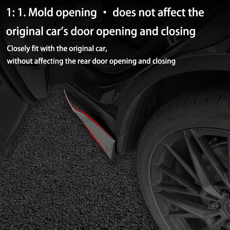 For Tesla Model Y Juniper 2025 Rear Bumper Spoiler Lip Carbon Fiber Wing Trim Anti-crash Diffuser Side Skirt Wrap Angle Splitter