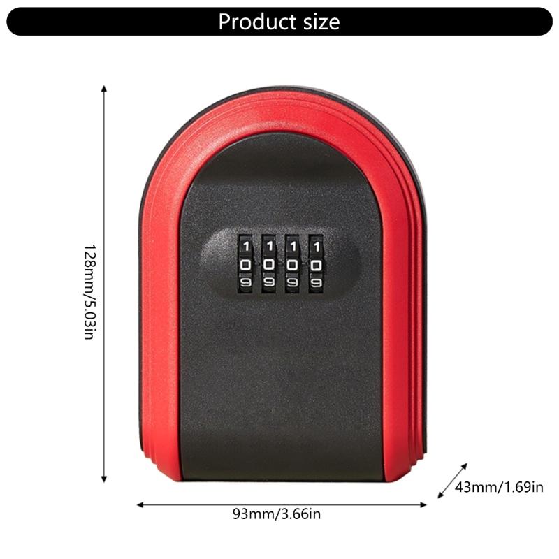 Magnetic Key Storage Solution Waterproof Magnetic Key Safe with 4 Digit Code for Home, Garage, and Office Security