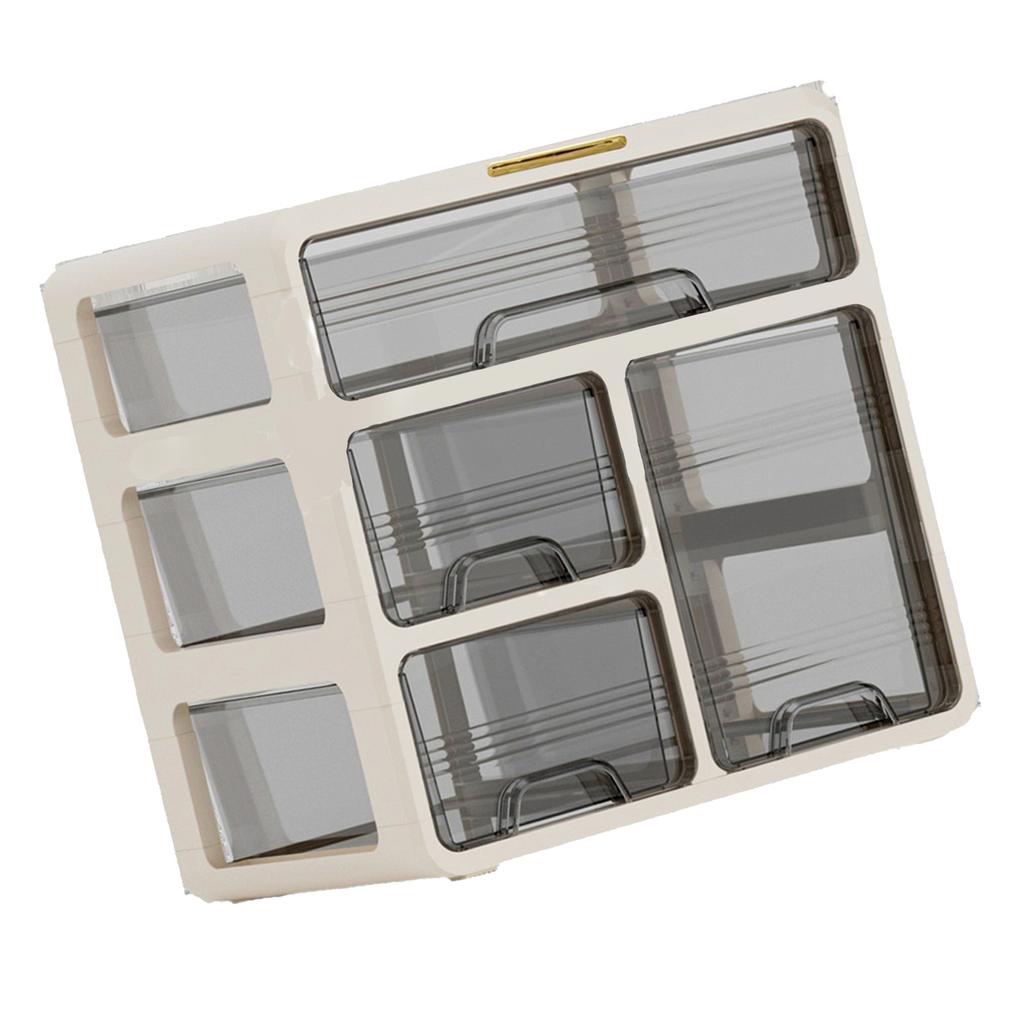 Organizator de birou cu sertar Cutie de depozitare din plastic pentru birou Organizare desktop pentru colecția de acasă
