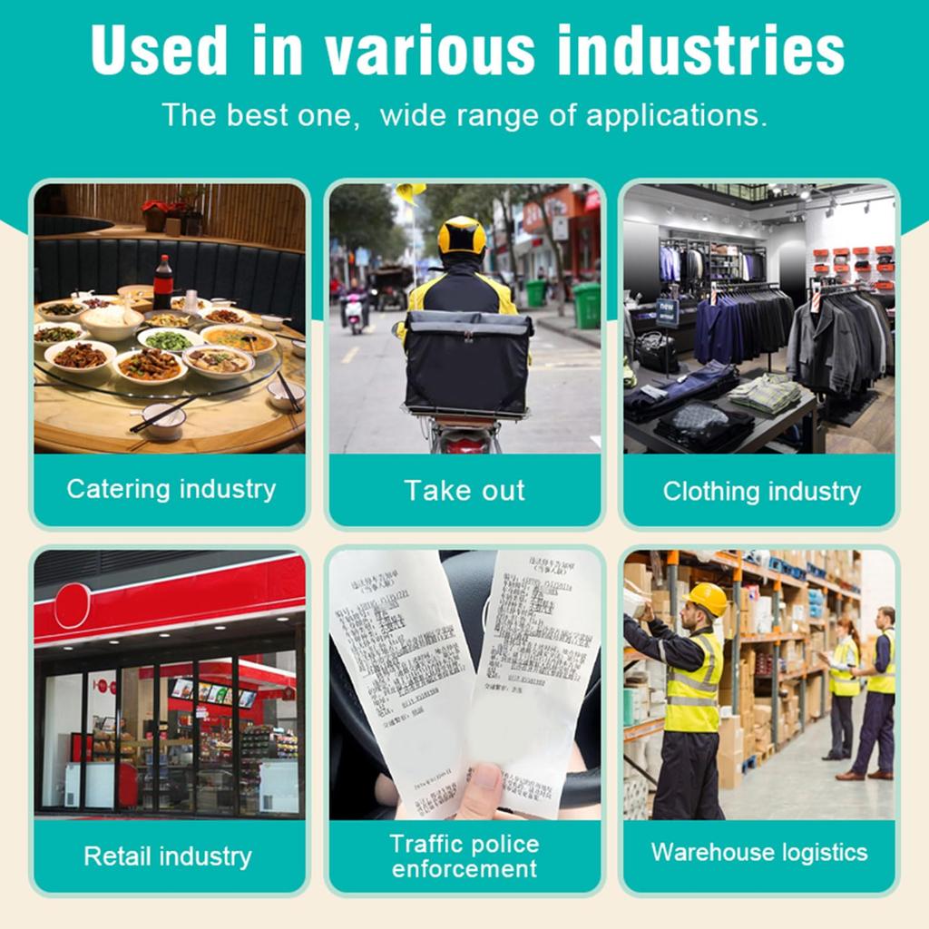 5810DD 58MM BT Thermal Receipt Printer, 90mm/s High Speed, Compatible with Windows 9/2000/2003/7/XP/8/10/11, Vista, OS X Laptops, and Android