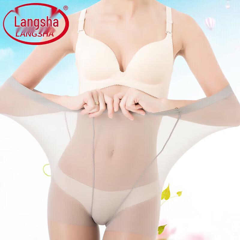 LANGSHA Women's Ultra-Thin Double-Sided Reinforced Crotch Pantyhose
