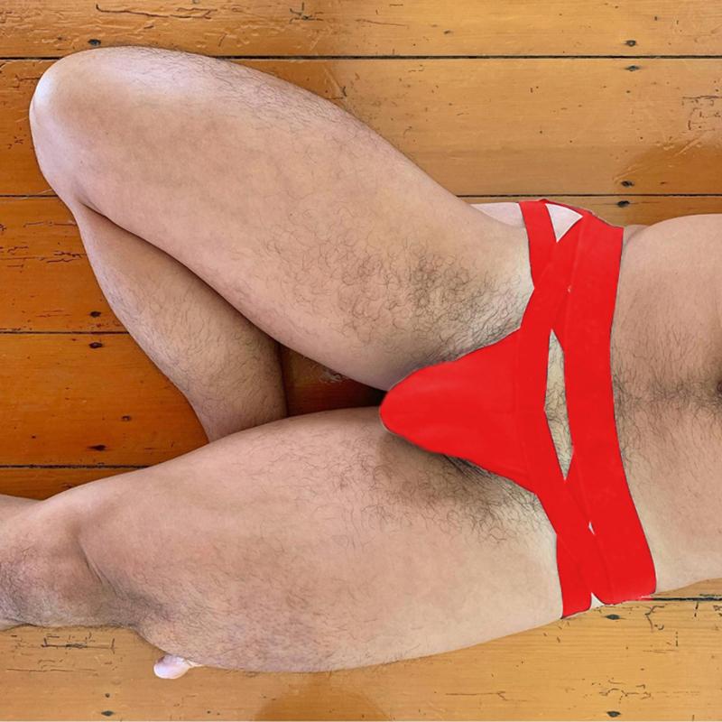 Men Sexy G String Thong Man Erotic Jock Strap Underwear Jockstrap Penis Pouch Tanga Bondage Harness Lingerie Hollow Underpants