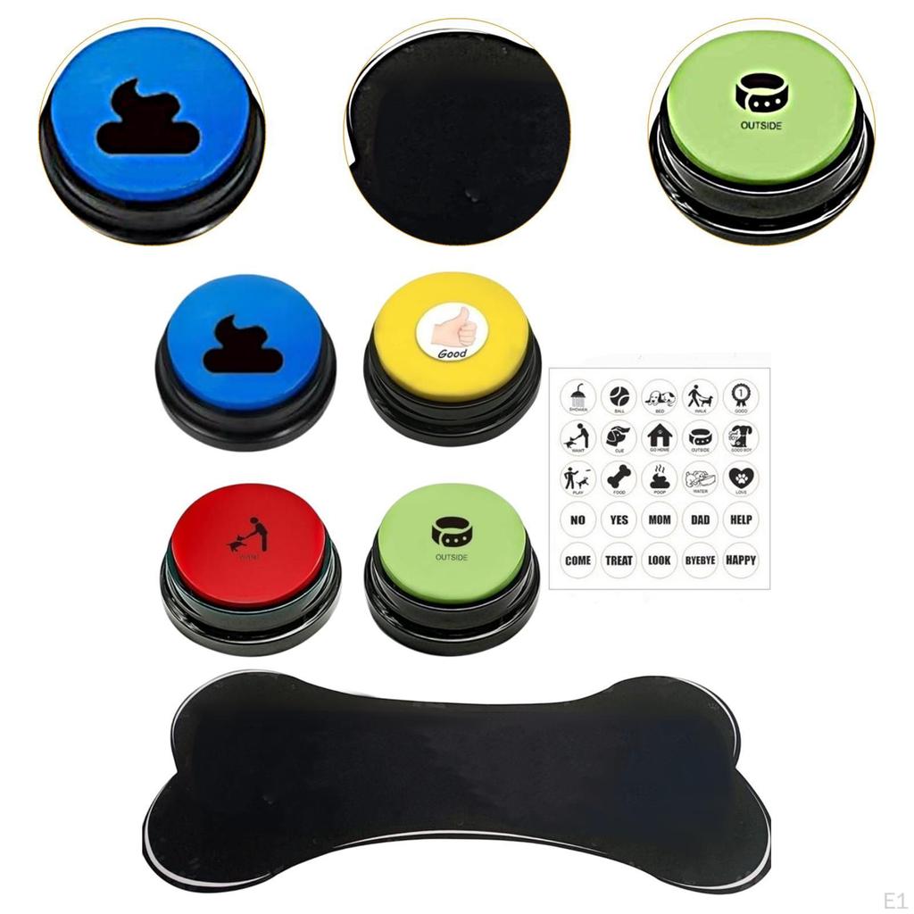4 Pieces 30S Answer Buzzers Dog Interactive Toy for Puppy Kitten Funny Gifts