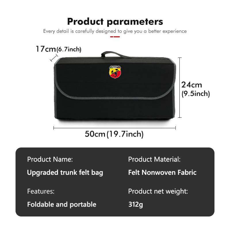 Car Storage Bag Foldable Travel Organizer Box Trunk Tool Case For Abarth FR 124spider FIAT 500 Albea Astra Tipo Sedici