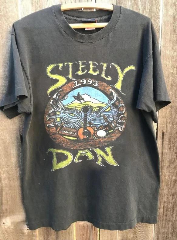 Steely Dan Band 1993 Rare Design Charcoal Cotton T shirt Unisex S-5XL Unisex T-Shirt L