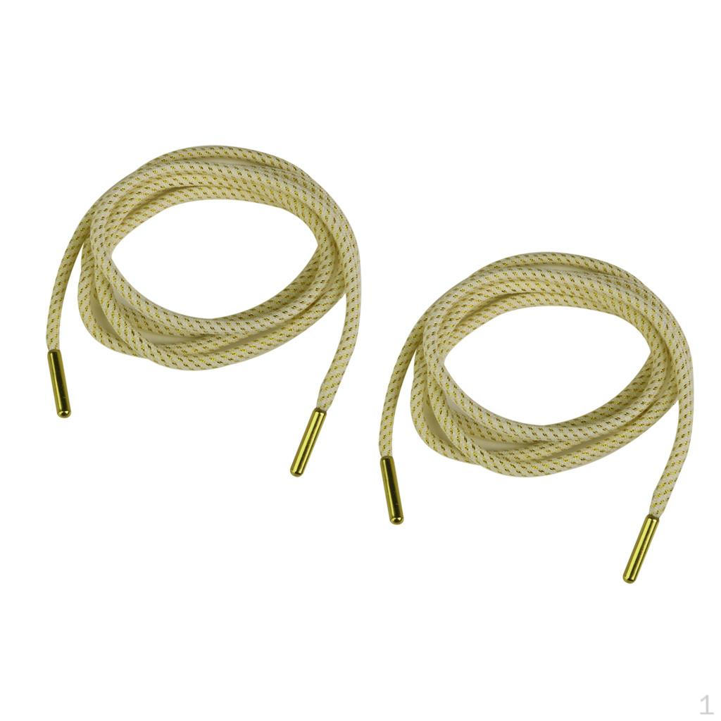 

Pair White Shoelaces Metal Tip Shoe Laces for Hiking Walking Skate Boots
