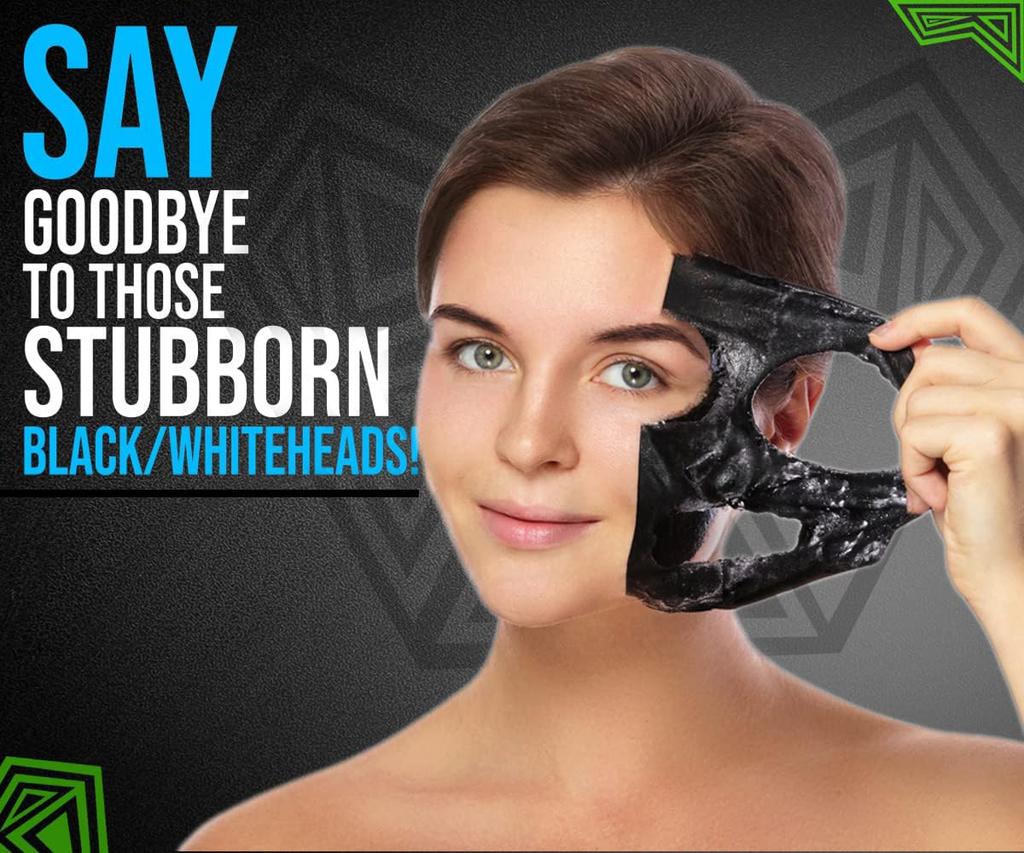 Maschera Nera Carbone Peel-Off per Uomo e Donna | Rimuove Punti Neri e Punti Bianchi | Effetto Rinfrescante Attivo | Purificante e Detergente Profondo per la Pelle (60 grammi)