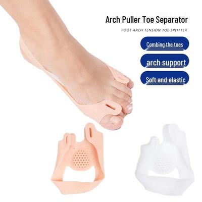 Double-Hole Toe Separator Shock-Absorbing Massage Insole with Flexible Strap