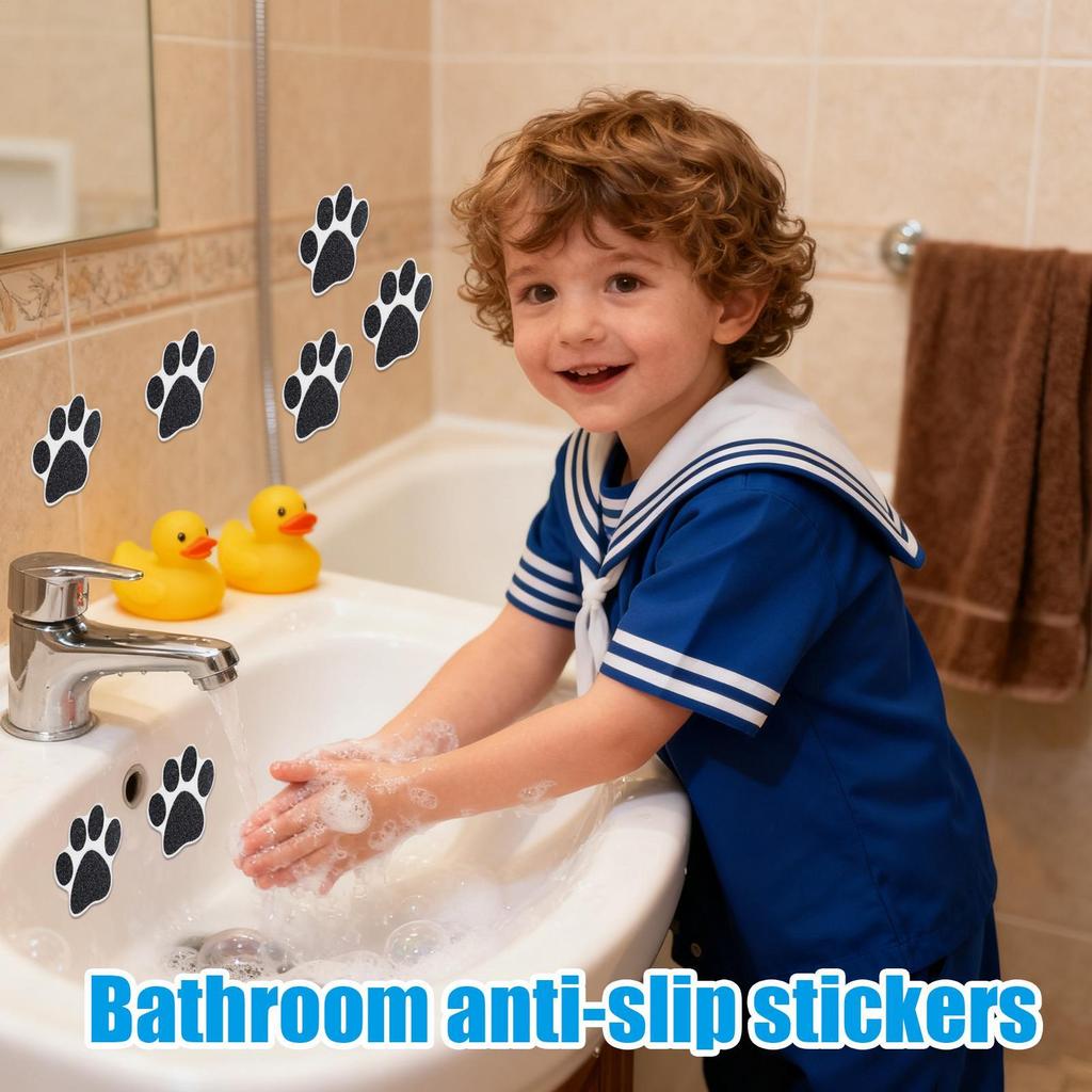 Shower Non Slip Stickers Adhesive Grip 20piece Dog Paw Shape Bathtub Anti Slip Stickers For Kids Baby Elderly Spa Toddler