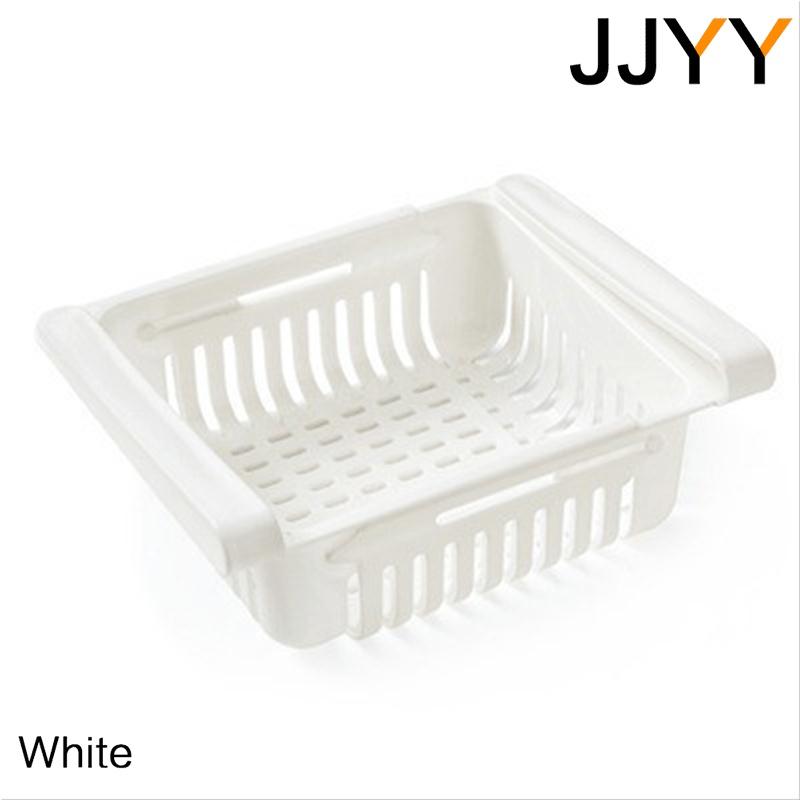 Retractable Refrigerator Organizer Storage Rack Multi-function Kitchen Drawer Fresh-keeping Drain Basket Rack
