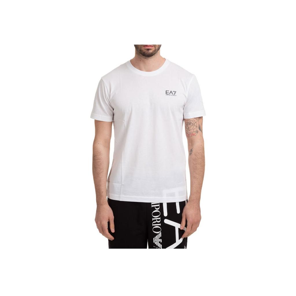 Emporio Armani EA7 Logo Short Sleeve T-Shirt Men tops White 8NPT51-PJM9Z-1100