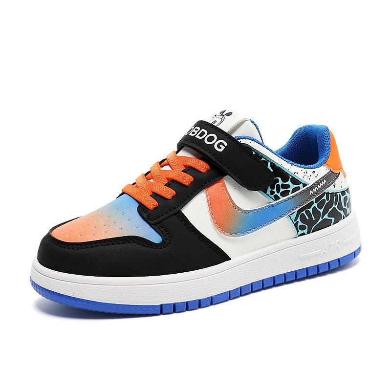 Bobodou Boys' Waterproof Leather Skate Shoes - 2025 Autumn/Winter Collection for Primary Students