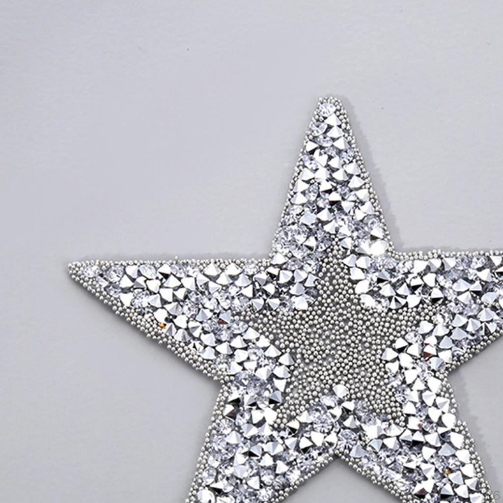 10 Pieces Rhinestone Patches Appliques Badge for Pants Clothing Sewing Accessories