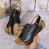 Women’s Peep-Toe Lace-Up Platform Sandals Chunky Comfortable Summer Shoes