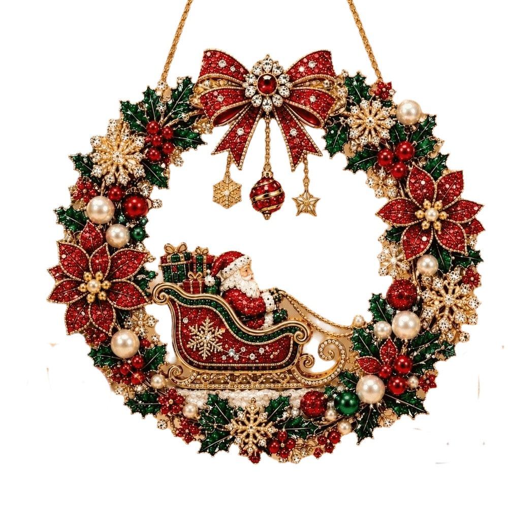 Round Board Pearl Painting Window Hanging Pre Printed DIY Craft Pendant Xmas Tree