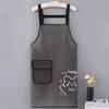 2PCS/SET Transparent Waterproof Apron Sleeveless Design with Pockets Kitchen Apron Cartoon Pattern Lightweight Oil Proof Apron