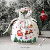 Merry Christmas Gift Bag Canvas Handbag Knitted Storage Bag Christmas Eve Apple Candy Bag Santa Claus DIY Decorations Xmas Gifts