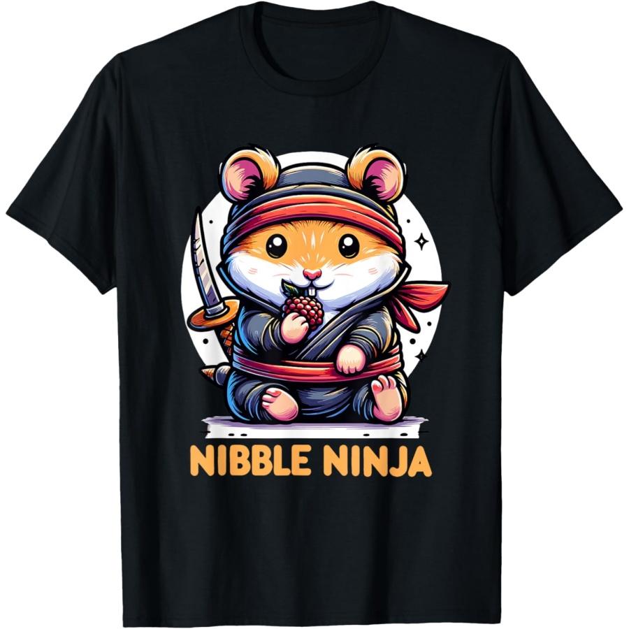 Nibble Ninja Funny Hamster Lover T-Shirt S