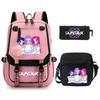 KPop Demon Hunters Korean version of student school bag children's backpack pencil bag set