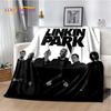 Ρετρό Μουσικό Συγκρότημα 3D L-Linkin-Park Μαλακές Κουβέρτες, Κουβέρτα για Ζέσταμα Άνετη Κουβέρτα για Πικνίκ Κρεβάτια Καναπέ Σπίτι Υπνοδωμάτιο Παιδί