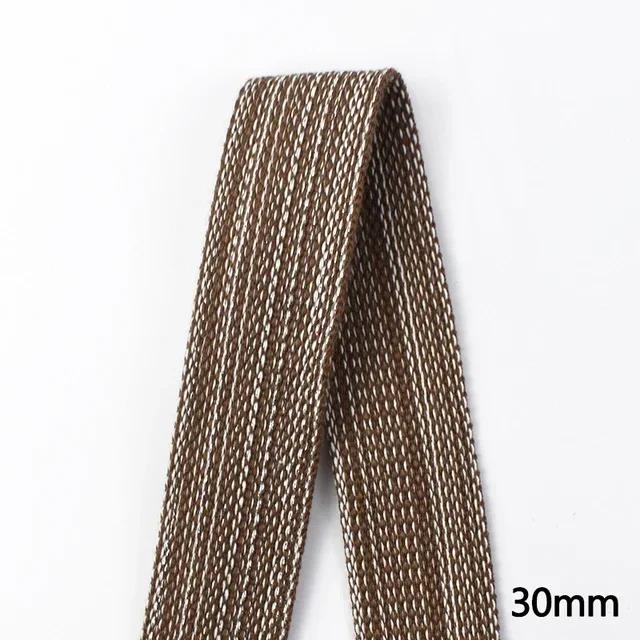 1/2/3/4/5M Cotton Ramie Webbing Strap Tape Jacquard Band Backpack Bag Belt Ribbons DIY Sewing Biasband Clothing Accessories