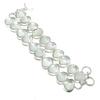 Natural White Chalcedony Gemstone 925 Sterling Silver Bracelet 7-8" q4l77