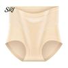 Moisture Wicking Panties Seamless High-Rise Tummy Control Briefs Women Breathable Microfiber Underwear Stretch Soft Stretchy Silky Fabric Mesh Panels