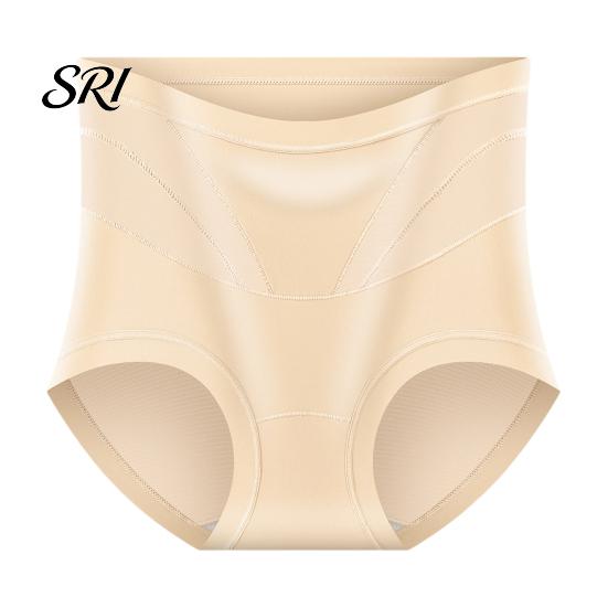 Moisture Wicking Panties Seamless High-Rise Tummy Control Briefs Women Breathable Microfiber Underwear Stretch Soft Stretchy Silky Fabric Mesh Panels