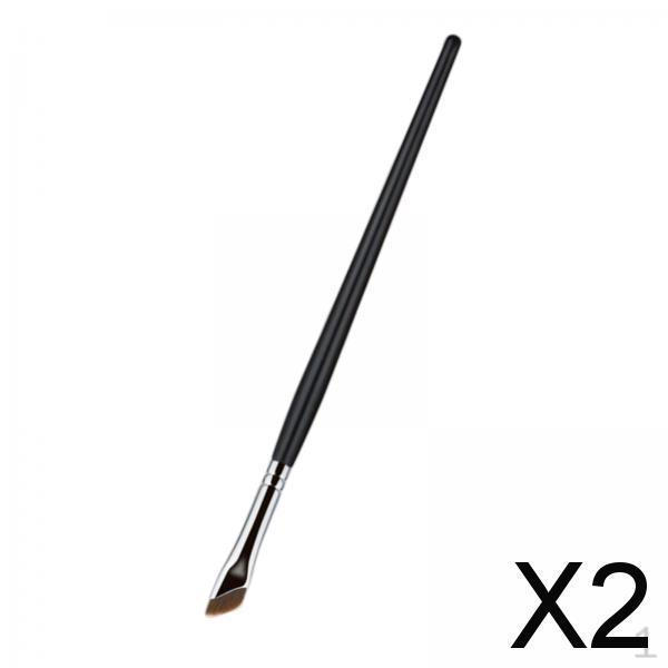 

2xТонкая скошенная кисть, Инструмент для точного макияжа глаз для начинающих, салонный, 2 шт.