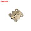 30pcs NAIERDI 20mm x17mm Bronze Gold Silver Mini Butterfly Door Hinges Cabinet Drawer Jewellery Box Hinge For Furniture Hardware