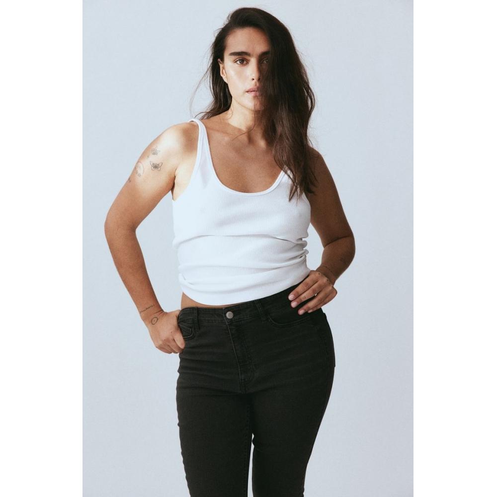 

Джинсы HM Ultra High длиной до щиколотки, черные