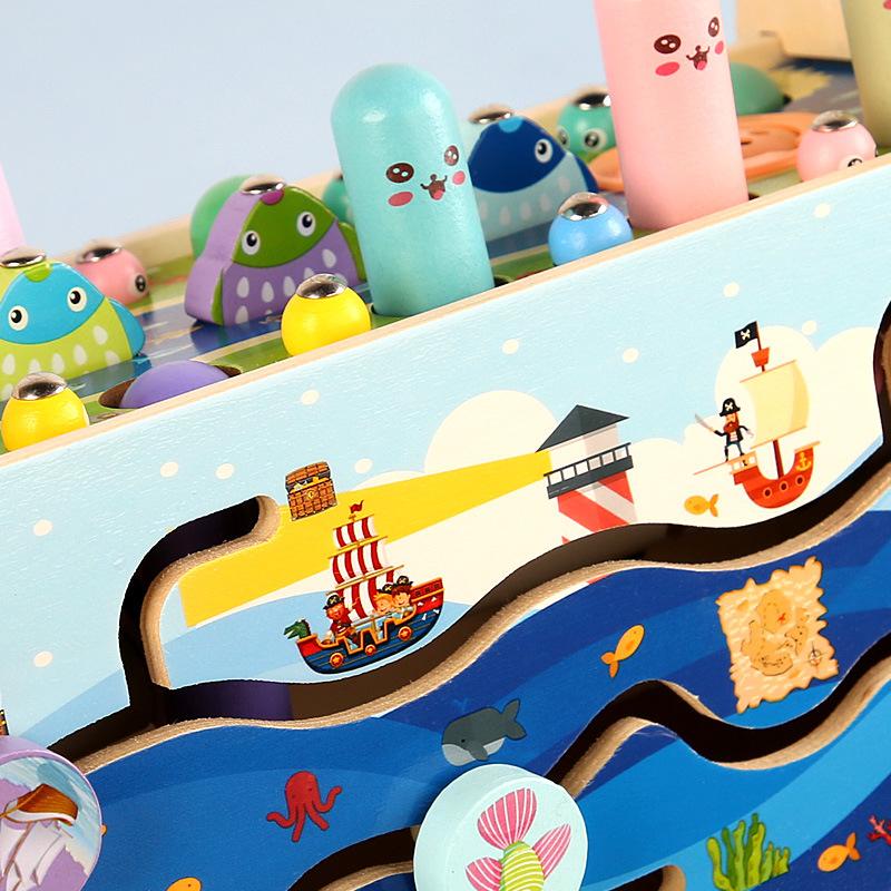 Multifunctional 7-in-1 Music Animal Whac-a-Mole Boys and Girls Tapping Fishing, Educational Toys