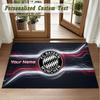 Crystal Velvet Square Rug Custom NameBayern Munich Pattern Non Slip Home Floor Decor Rug