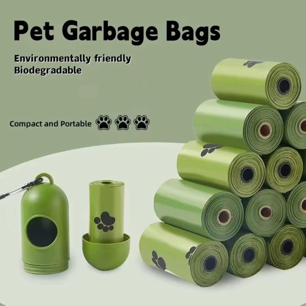 EPI Biodegradable Dog Poop Bags with Dispenser Trash Bag Cat Waste Bags Dog Cleaning Supplies