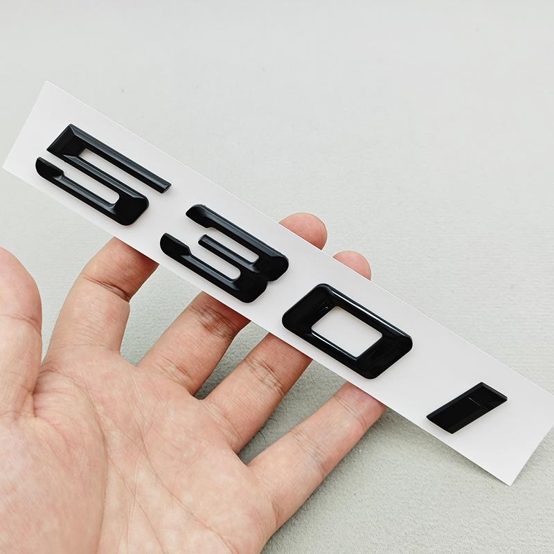 3D ABS Car Letters Logo 520i 530i 540i Rear Trunk Badge Sticker Decals For BMW 5 Series 520i 530i 540i G30 Auto Tail Marking