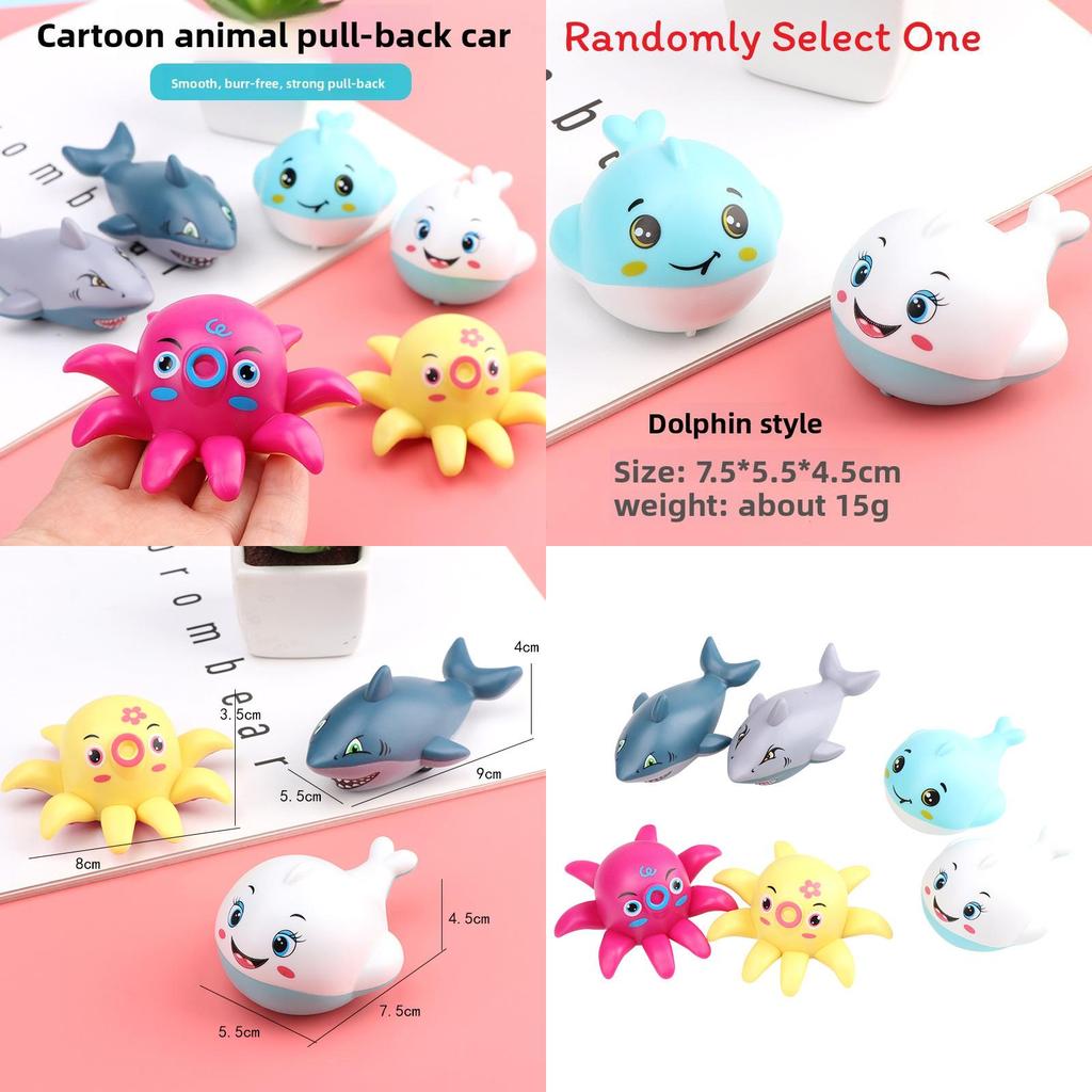 Marine Animal Figure Toy With Pull Back Function For Kids Cognitive And Motor Skill Enhancement