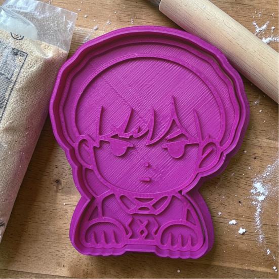 3D Printed Cookie Cutter & Stamp Set PLA Baking Mold for Themed Cookies Fondant Chocolate Easy-Release Party Dessert Molds