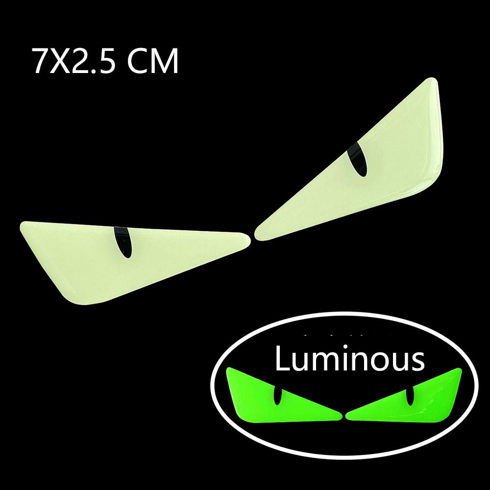 2pairs Reflective Devil's Eye Stickers For Car and Motorcycle Decor Luminous Improves Night visibility Safety Durability Fashion