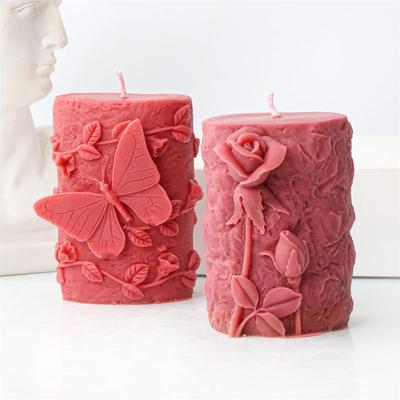 Butterfly Aromatherapy Candle Silicone Molds DIY Embossed Heart Shaped Chocolate Soap Resin Mold Chocolate Cake Making Tools
