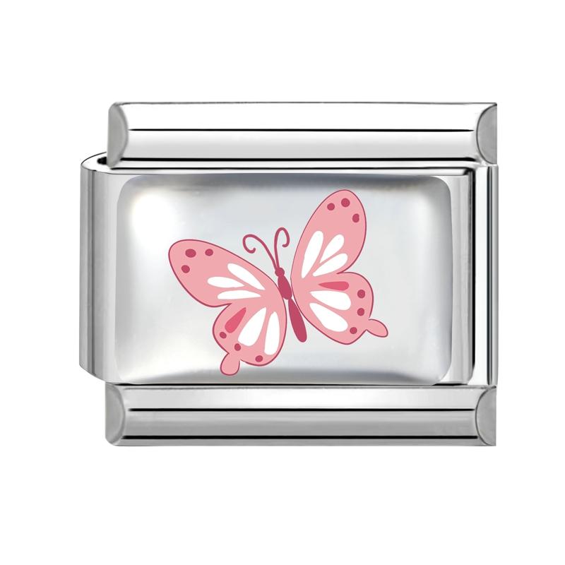 New Lovely Heart Envelope Rose Butterfly Cherry Charm Links Fit 9mm Italian Bracelet Women Men Making DIY Jewelry Gifts