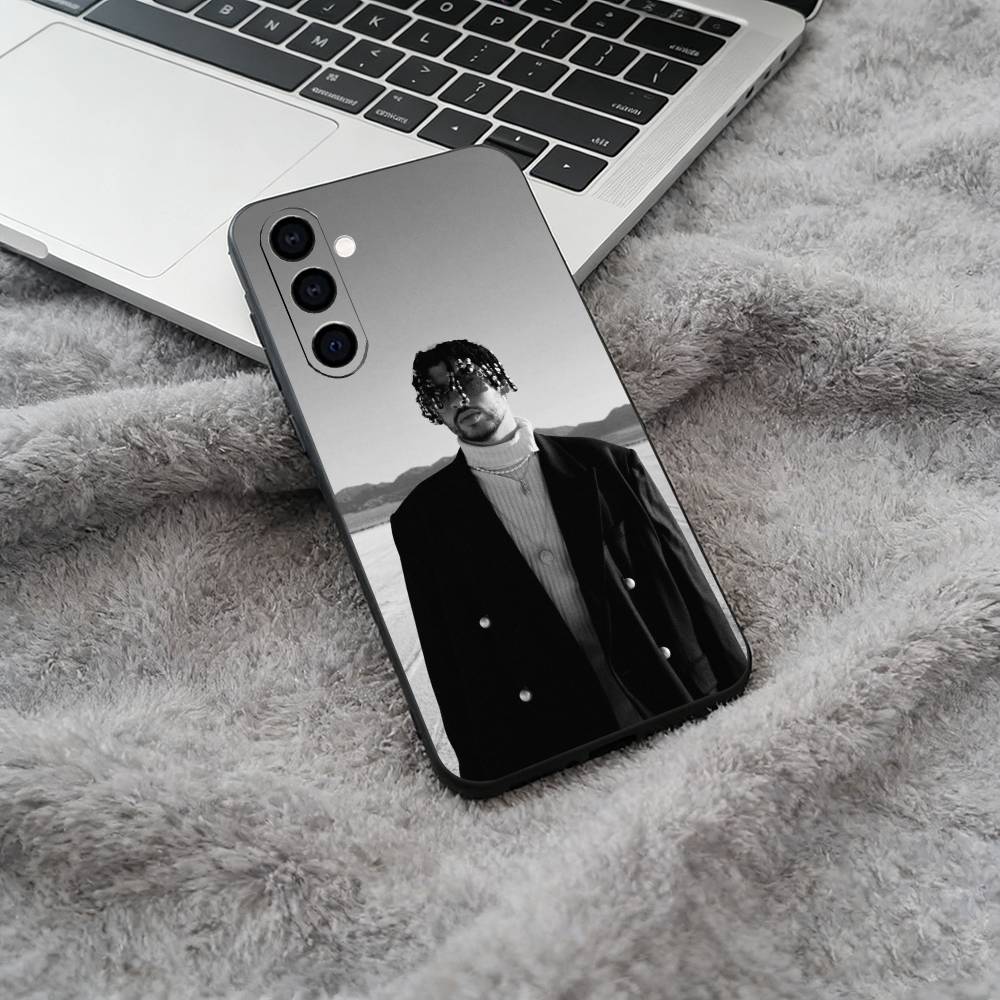B-B-Bad -Bunny Phone Case For Samsung Galaxy A73,A71 A72,A70,A53,A52,A51,Soft Silicone Black Cover
