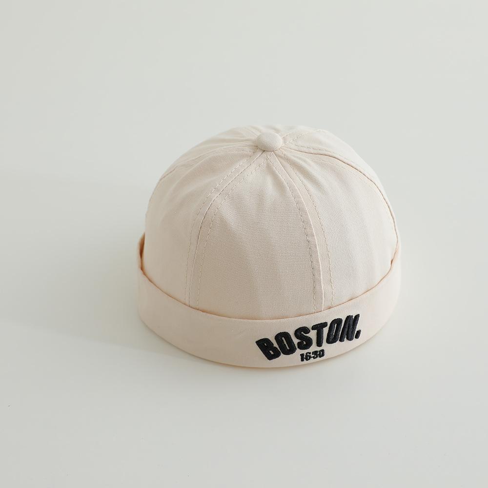 New Letter Baby Brimless Hat Autumn Summer Baby Boys Girls Dome Melon Cap Toddler Kids Landlord Hats Beanies 50cm