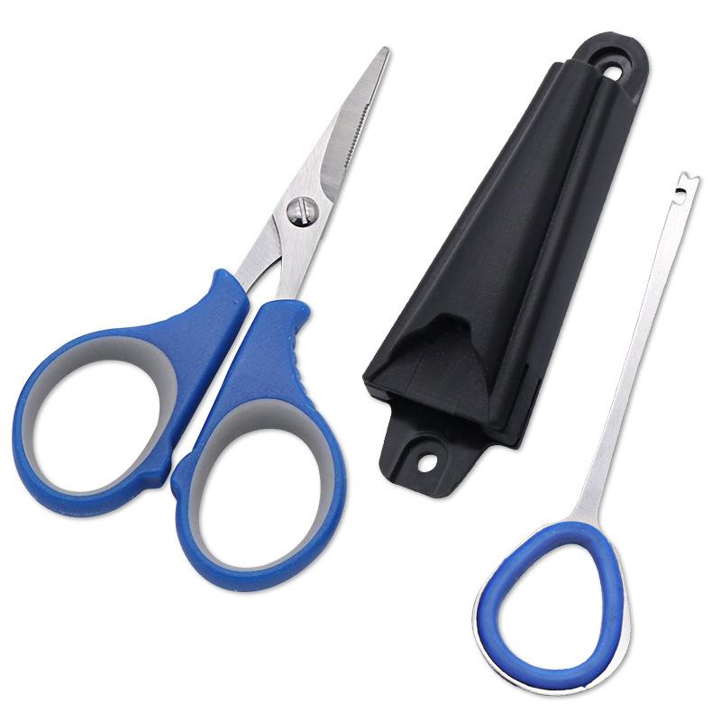 3 in 1 3PCS Stainless Steel Sharp Fishing Scissors Unhooker Multipurpose Fish Line Cutter Portable Hook Remover With Cover