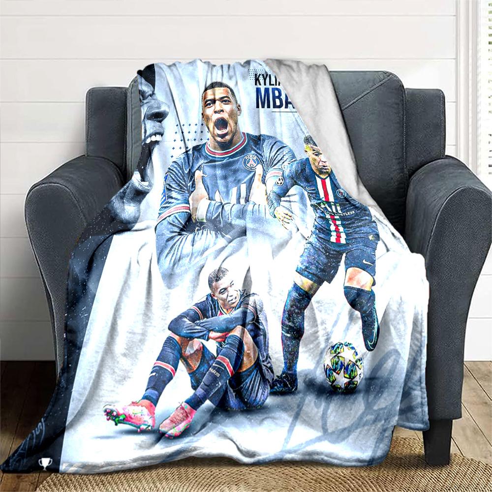 Star Player Kylian Mbappé Blanket Soft Warm Cozy Perfect for Sofa Bedding Livingroom Four Seasons Multipurpose Warmthful Decor