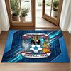 Coventry City Football Design Crystal Velvet Rug Soft Decorative Mat for Bedroom Entrance